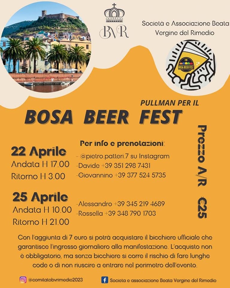 Bosa Beer Fest - Navetta BVR